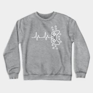 Gamer Heart Beat Video Game Lover Crewneck Sweatshirt